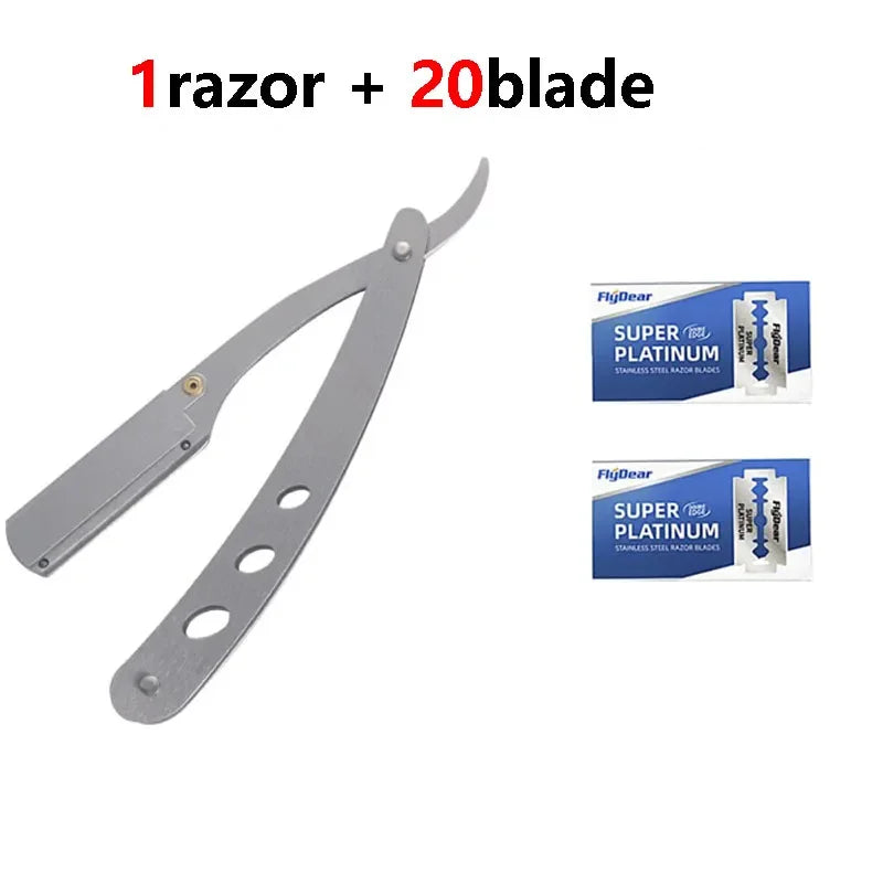 Straight Razor with Blade Bundle — 1 to 100 Blades