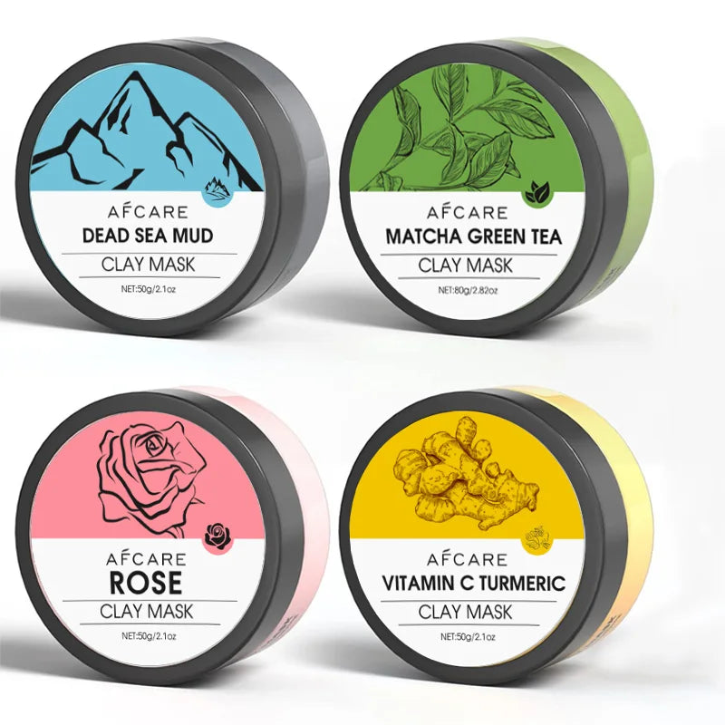 4-Piece Clay Facial Mask Set — Full Treatment Gift Set