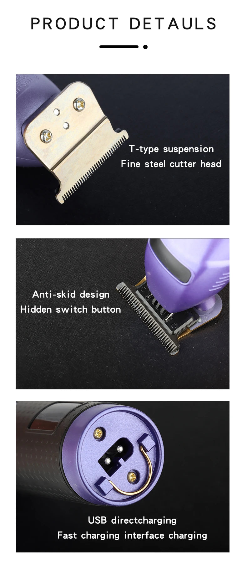 HIENA Professional Wireless Barber Clipper — 6 Colors