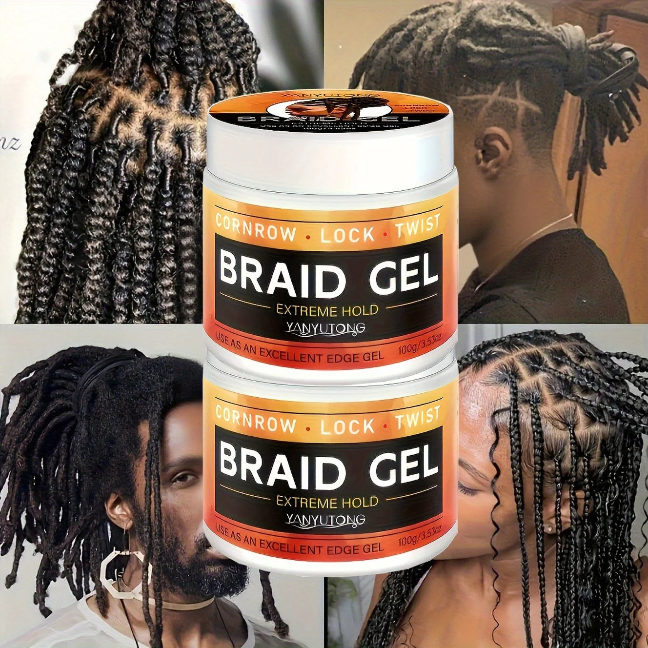 Carbomer Braiding Gel Wax — Anti-Frizz, Strong Hold