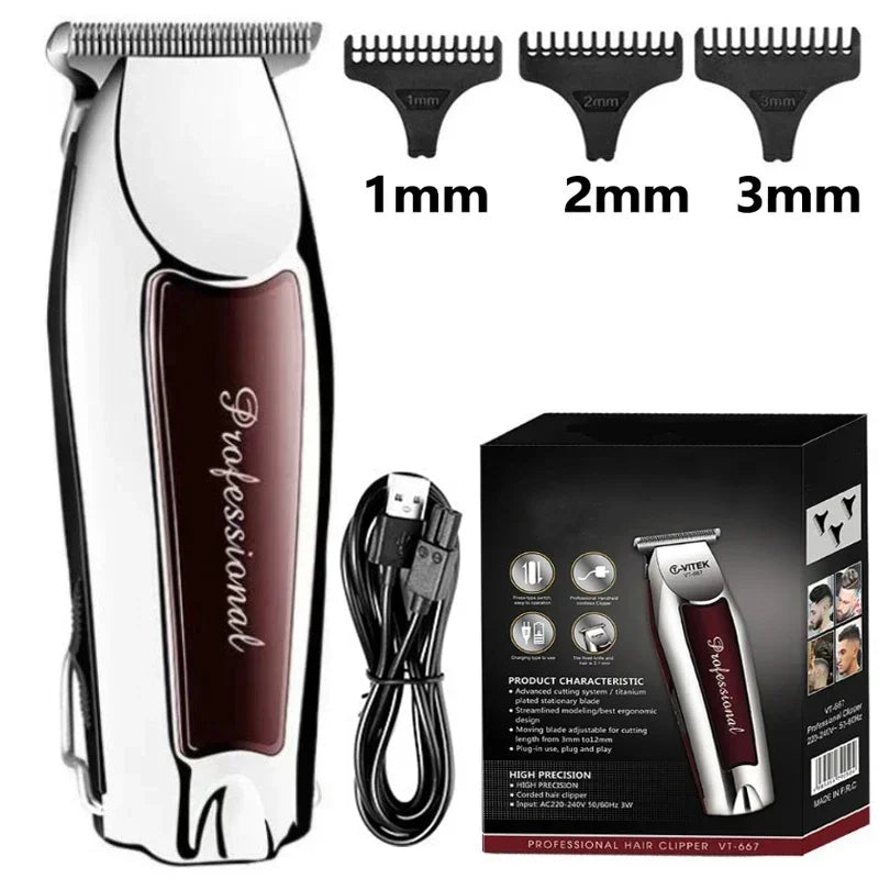 Kemei Professional Cordless Clipper — 3 & 6 Comb Set