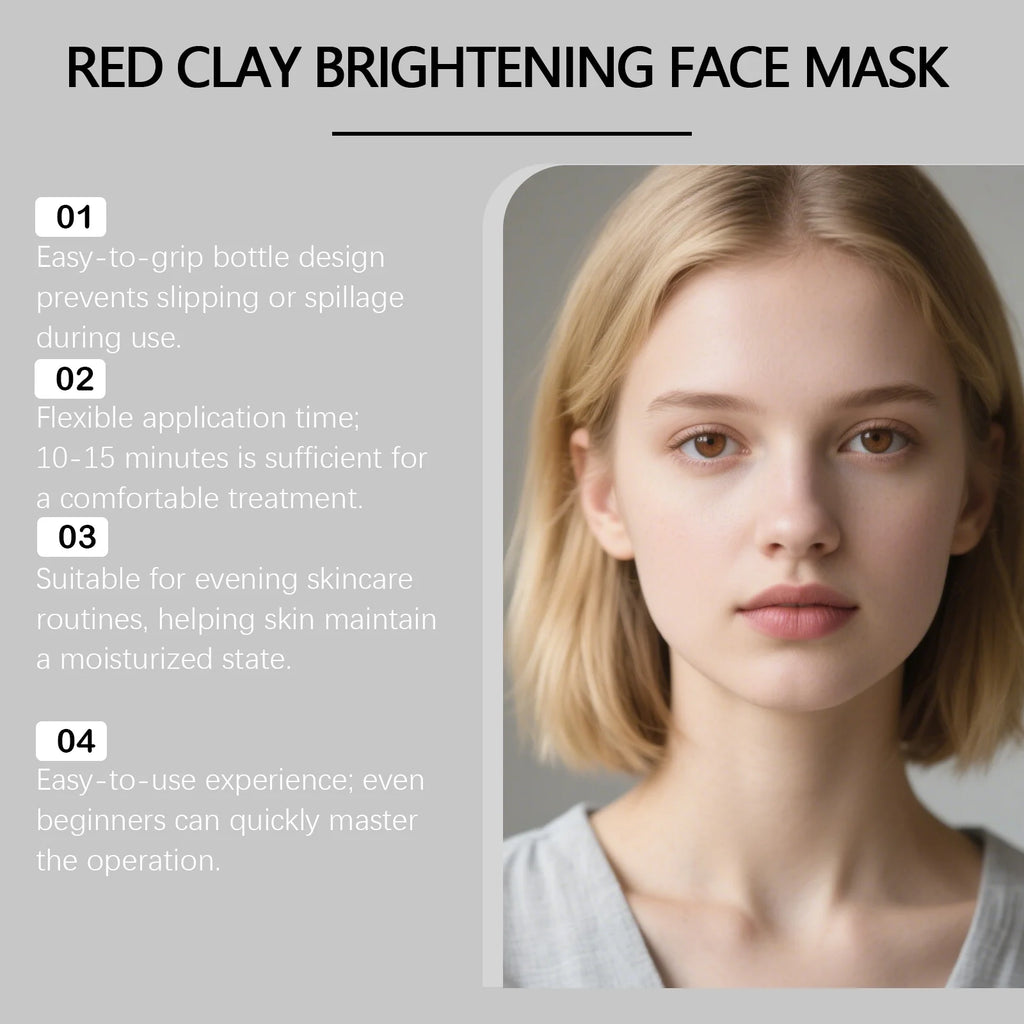 Red Clay Deep Pore Facial Mask — Mineral Rich, Skin Smoothing
