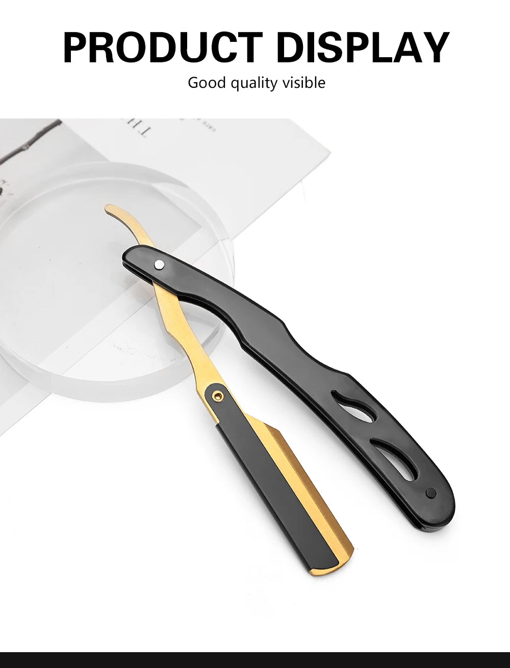 Classic Folding Straight Razor — Stainless Steel, 5 Colors