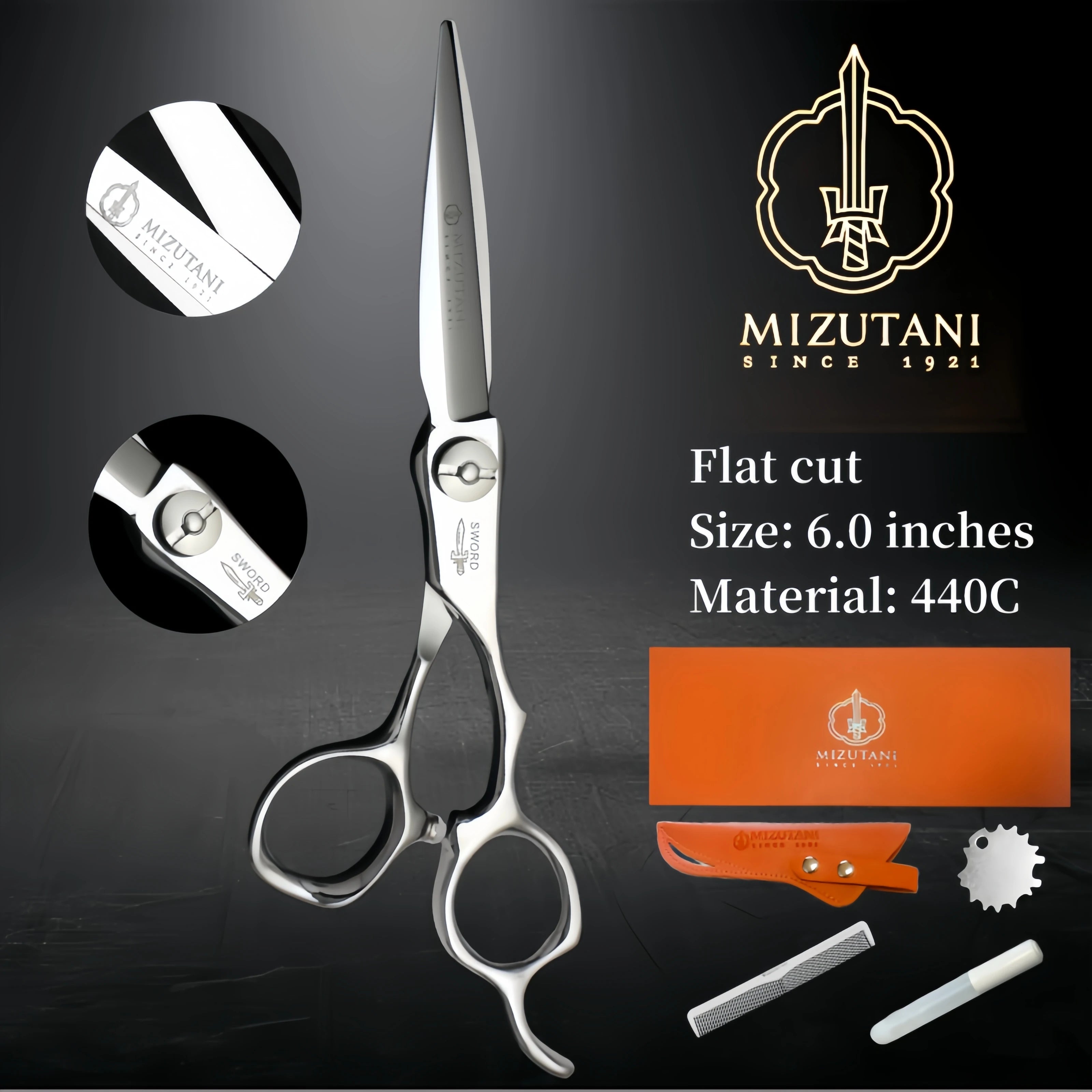 Japan 440C & VG10 Premium Barber Scissors — 6" to 7"