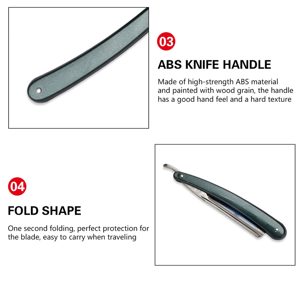 Classic Folding Straight Razor — Barbershop Edition