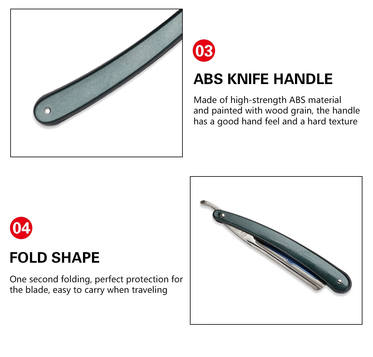 Classic Folding Straight Razor — Barbershop Edition