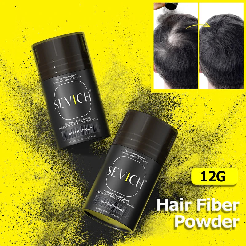 Hair Fiber & Regrowth Powder — Keratin Density Builder, Multiple Shades