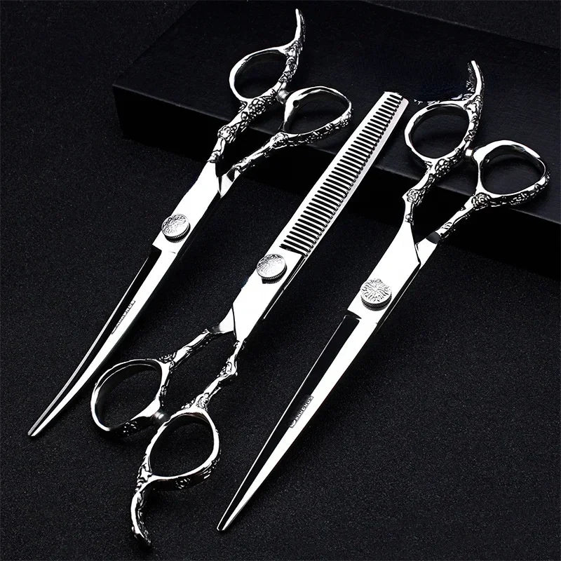 Japan 440C Barber Scissors Set — 6" & 7", Style A & B