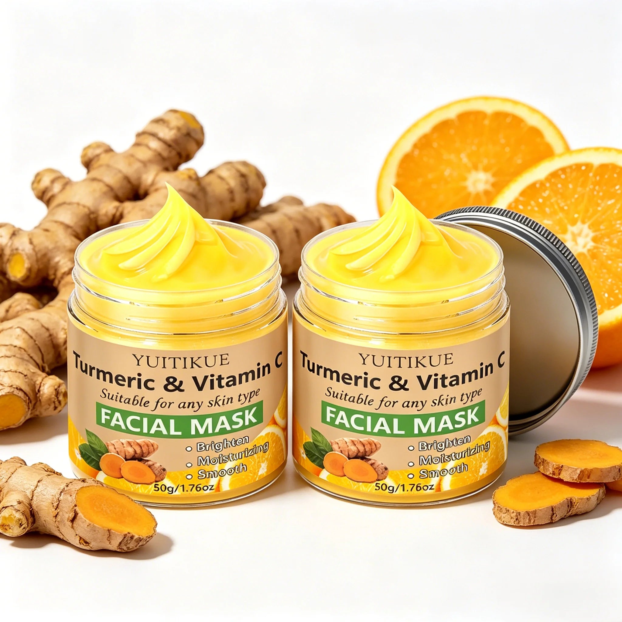 Turmeric & Vitamin C Clay Mask — 120g Brightening Treatment