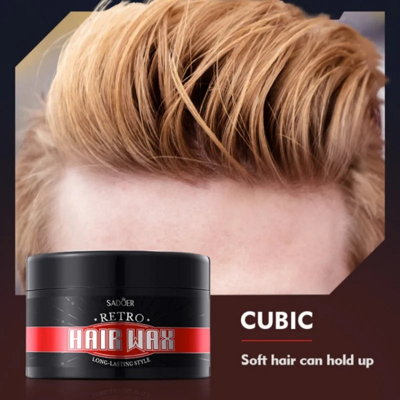 100g Retro Hair Wax — Ginseng & Keratin, Strong Hold