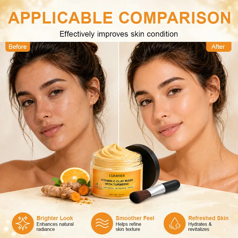 Turmeric Clay Mask 120g — Brightening & Hyperpigmentation Treatment