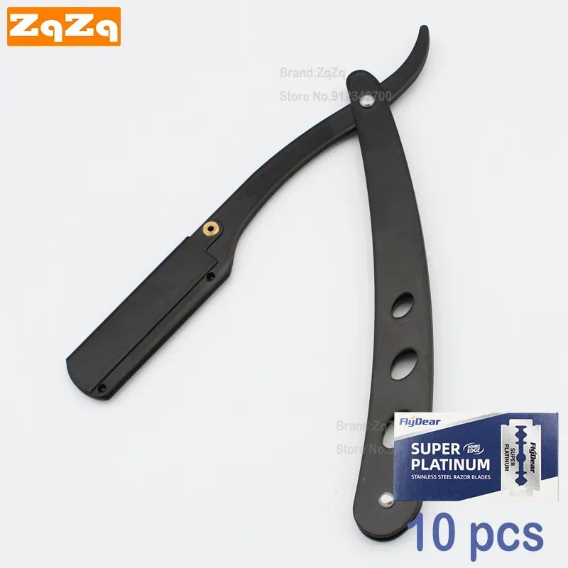 ZqZq Straight Razor Starter Kit — 10 Blades Included