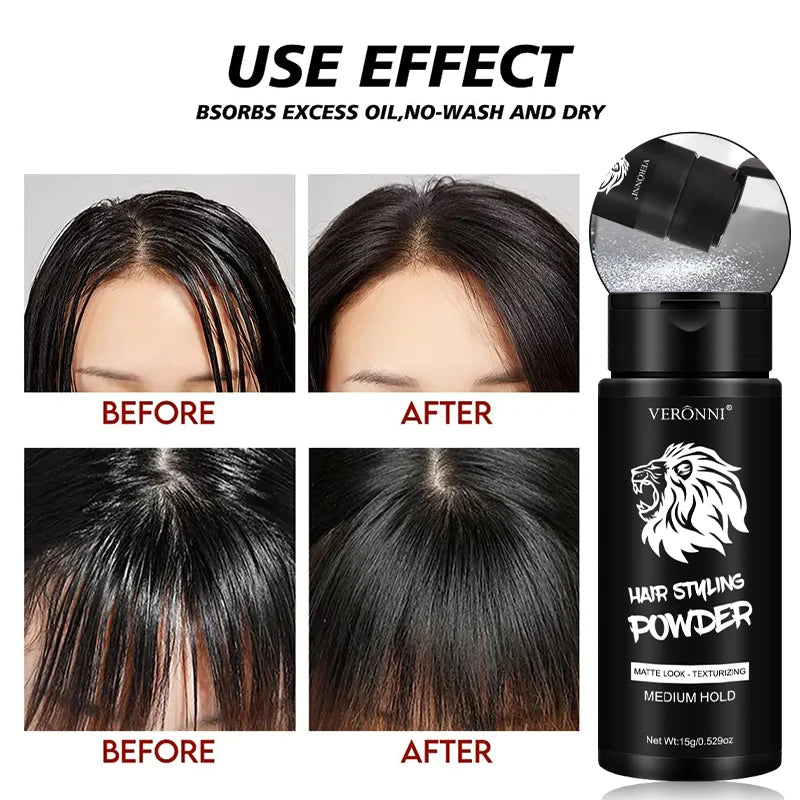 Hair Volumizing & Shaping Powder — Matte, Oil-Control