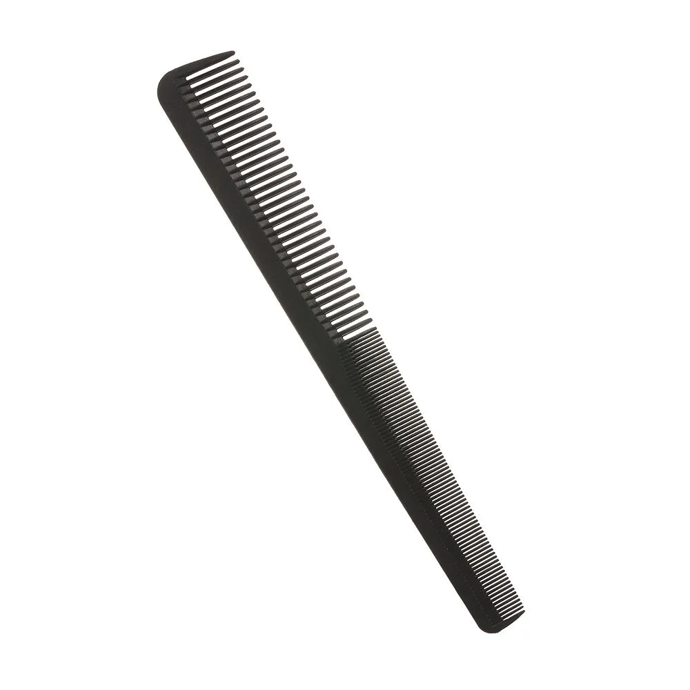 Fine-Tooth Barber Cutting & Styling Comb — Professional Black