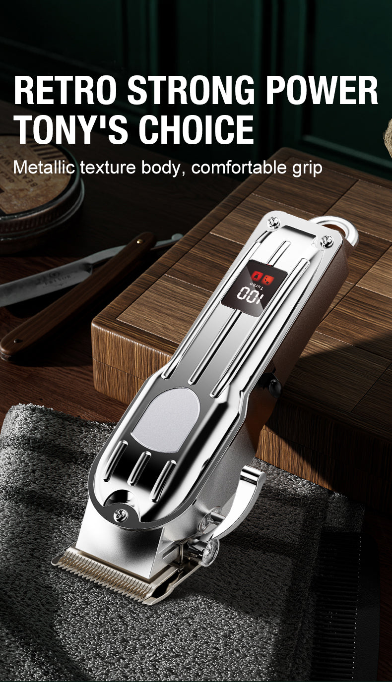 Heavy-Duty Full Metal Carbon Blade Clipper